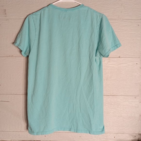 Retro DC Comics Batman Japan Sky Blue Graphic Print Tee T-shirt - Picture 4 of 5